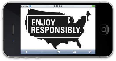 Enjoy Responsibly on map of the USA