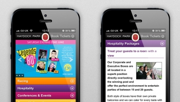 Haydock Park website on Mobile