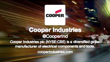 Cooper Industries twitter profile